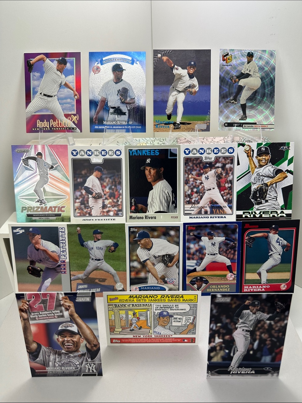 Mariano Rivera Yankees lot of 17 w/ Andy Pettitte and El Duque